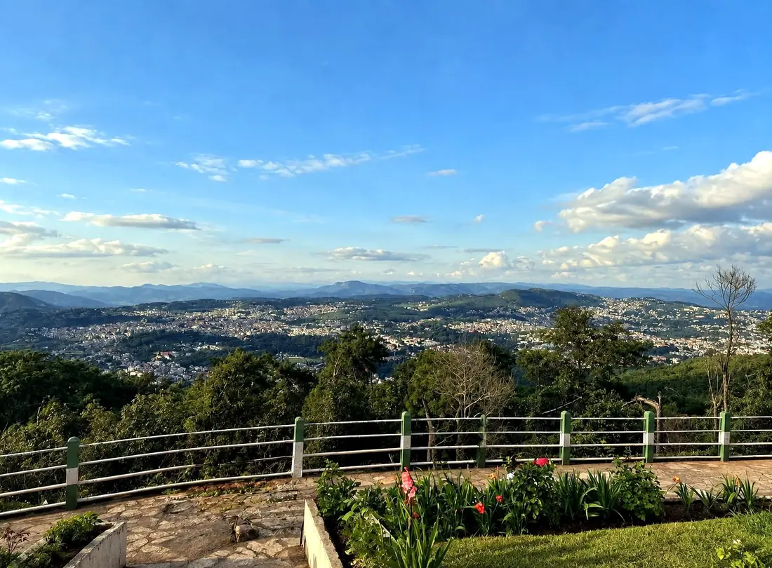 View across Shillong city from the Shillong Peak viewpoint